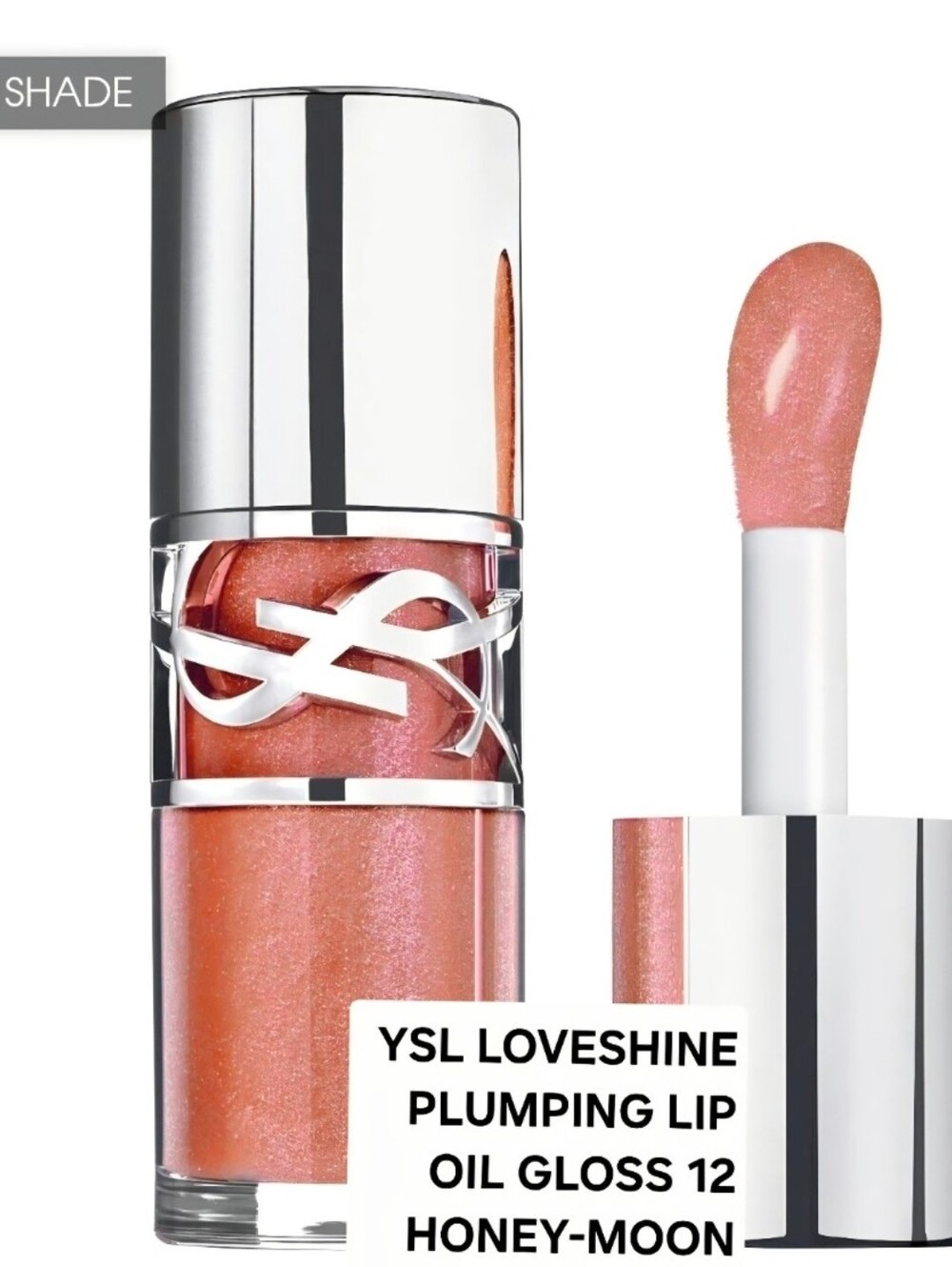 YSL LOVESHINE PLUMPING LIP OIL GLOSS 12 HONEY-MOON. BNIB